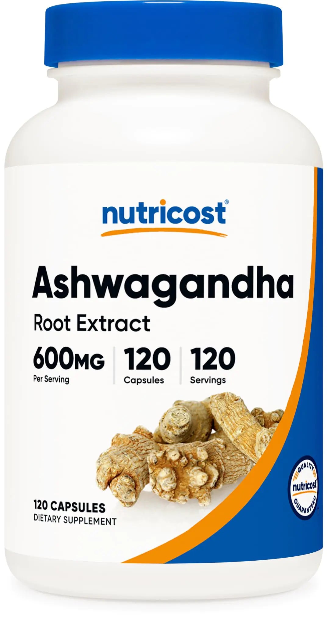 Nutricost Ashwagandha Herbal Supplement 600mg 120 Capsules - Vegetarian Non-GMO Gluten Free Ashwagandha Root