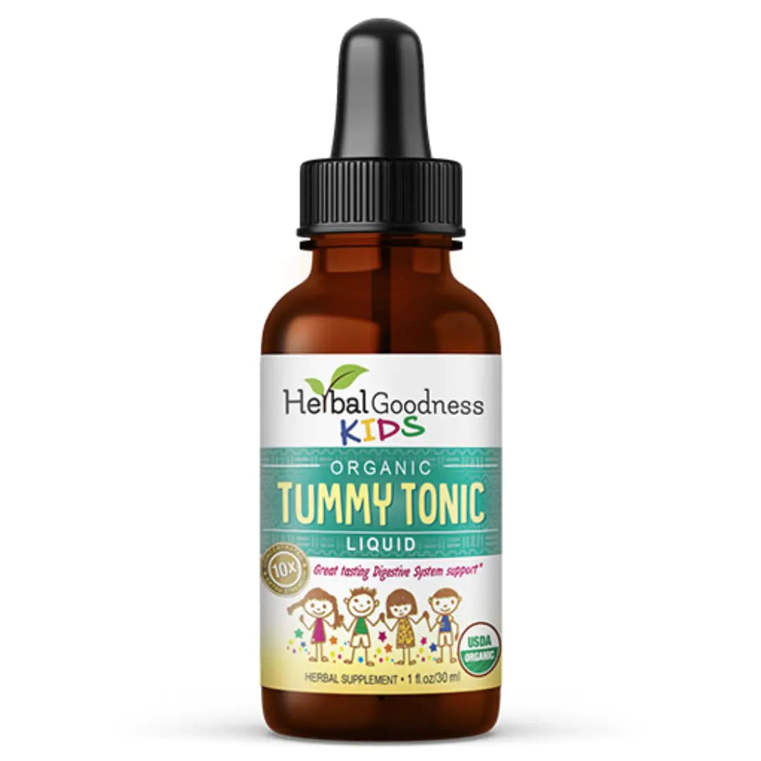 Kids Tummy Support Tonic Liquid Extract Tasty Digestive System Support Supplement for Kids -1oz - Herbal Goodness